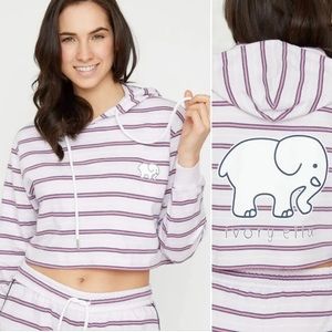 Ivory Ella cropped sweatshirt